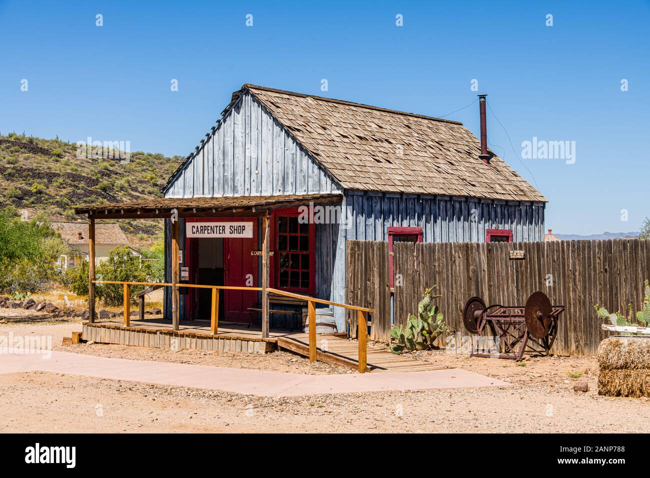 Pioneer Living History Museum : atelier de menuiserie Banque D'Images