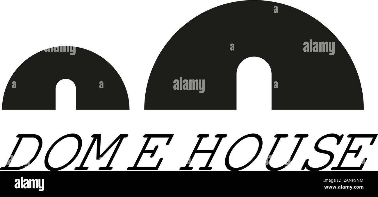 Logo design avec icône maison eskimo, couleur noir. logo Vector Illustration de Vecteur