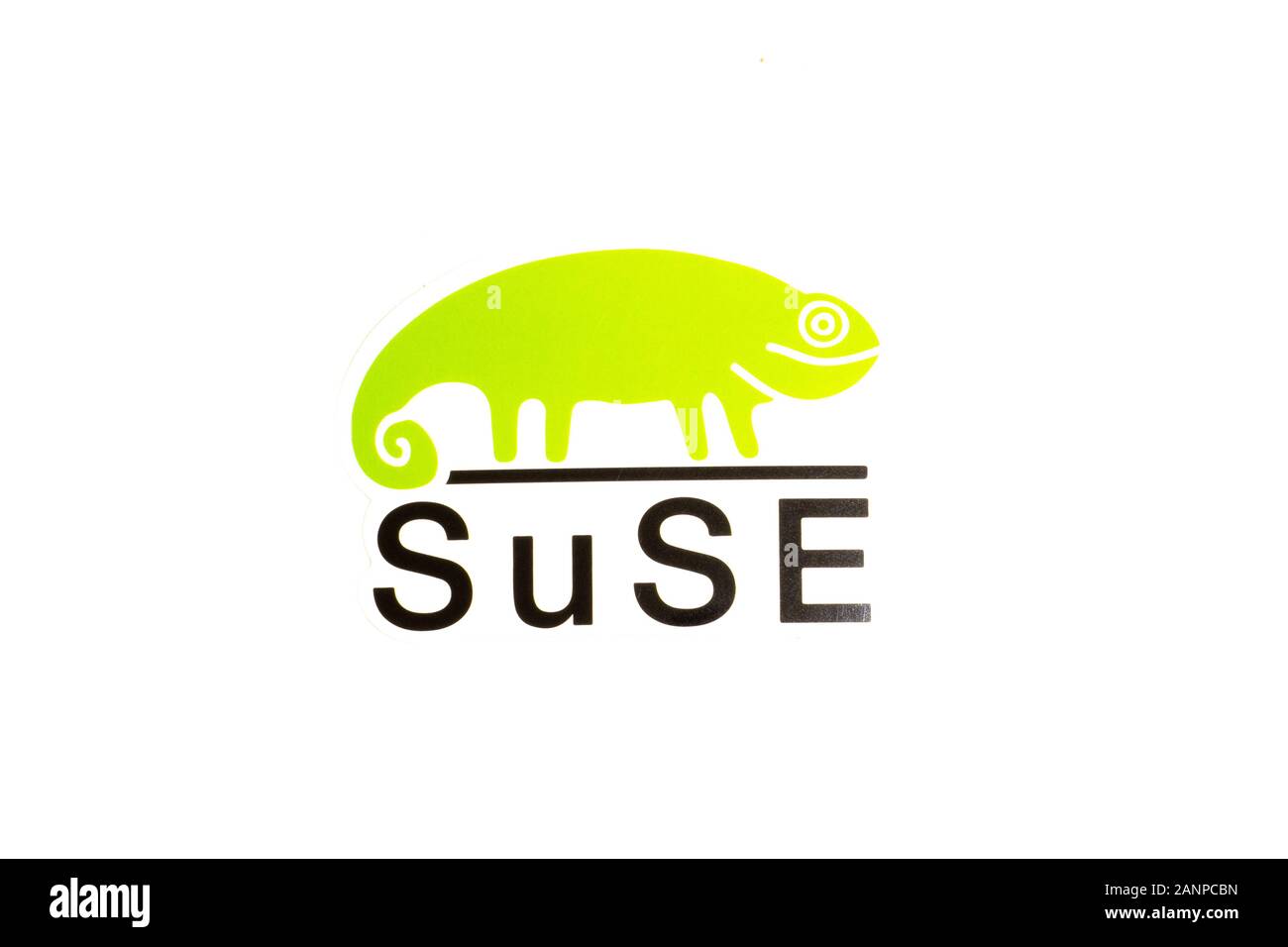 Los Angeles, Californie, États-Unis - 17 janvier 2020: Logo SUSE sur fond blanc, éditorial illustratif Banque D'Images