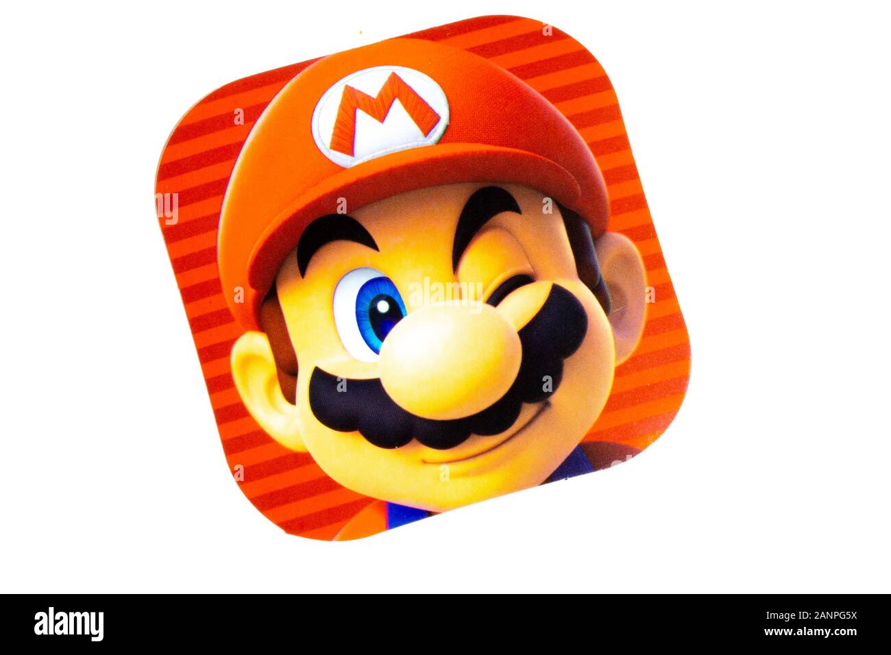 Los Angeles, Californie, États-Unis - 17 janvier 2020: Mario game icon sur fond blanc, éditorial illustratif Banque D'Images