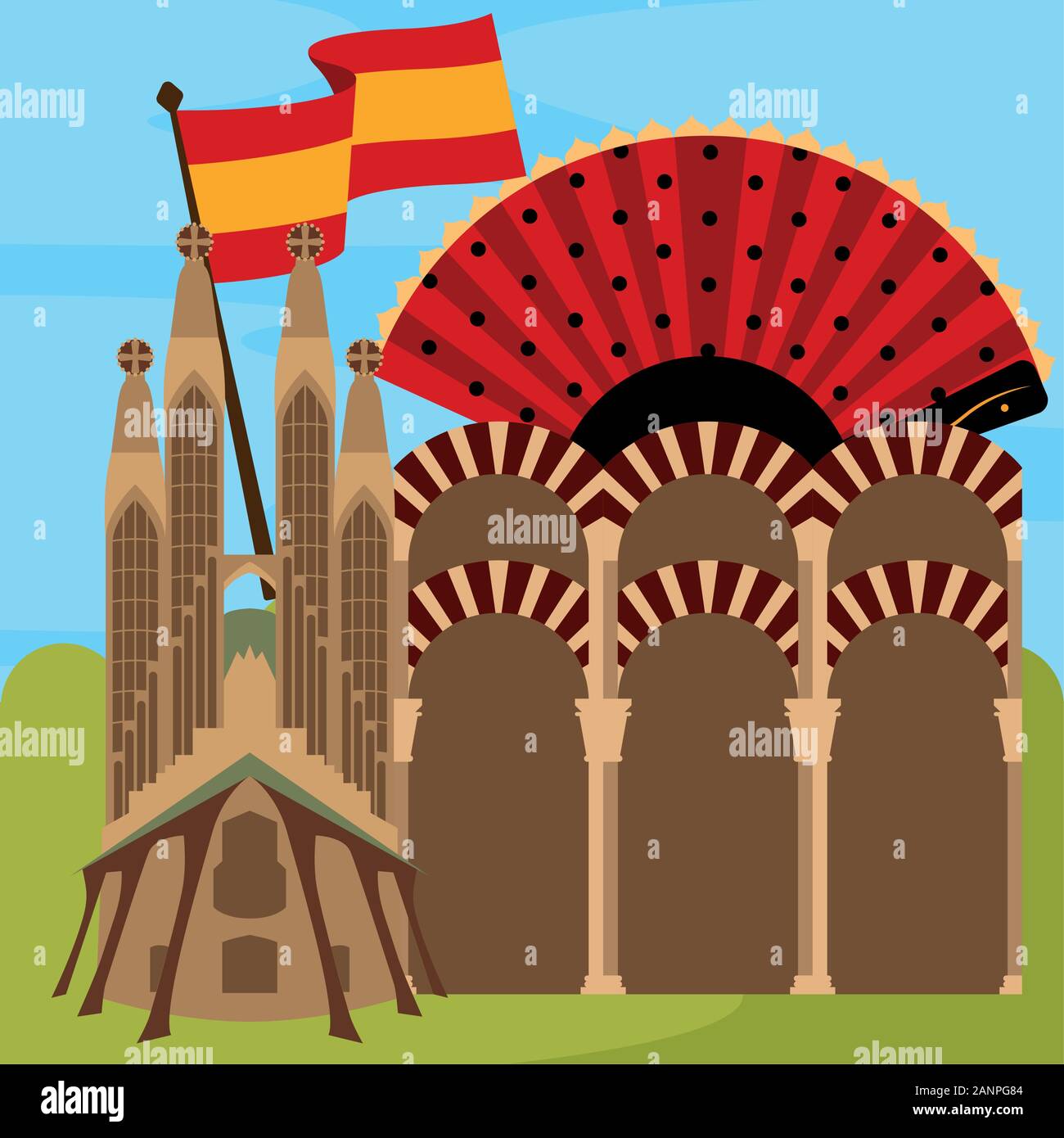 Voyage Espagne Illustration de Vecteur