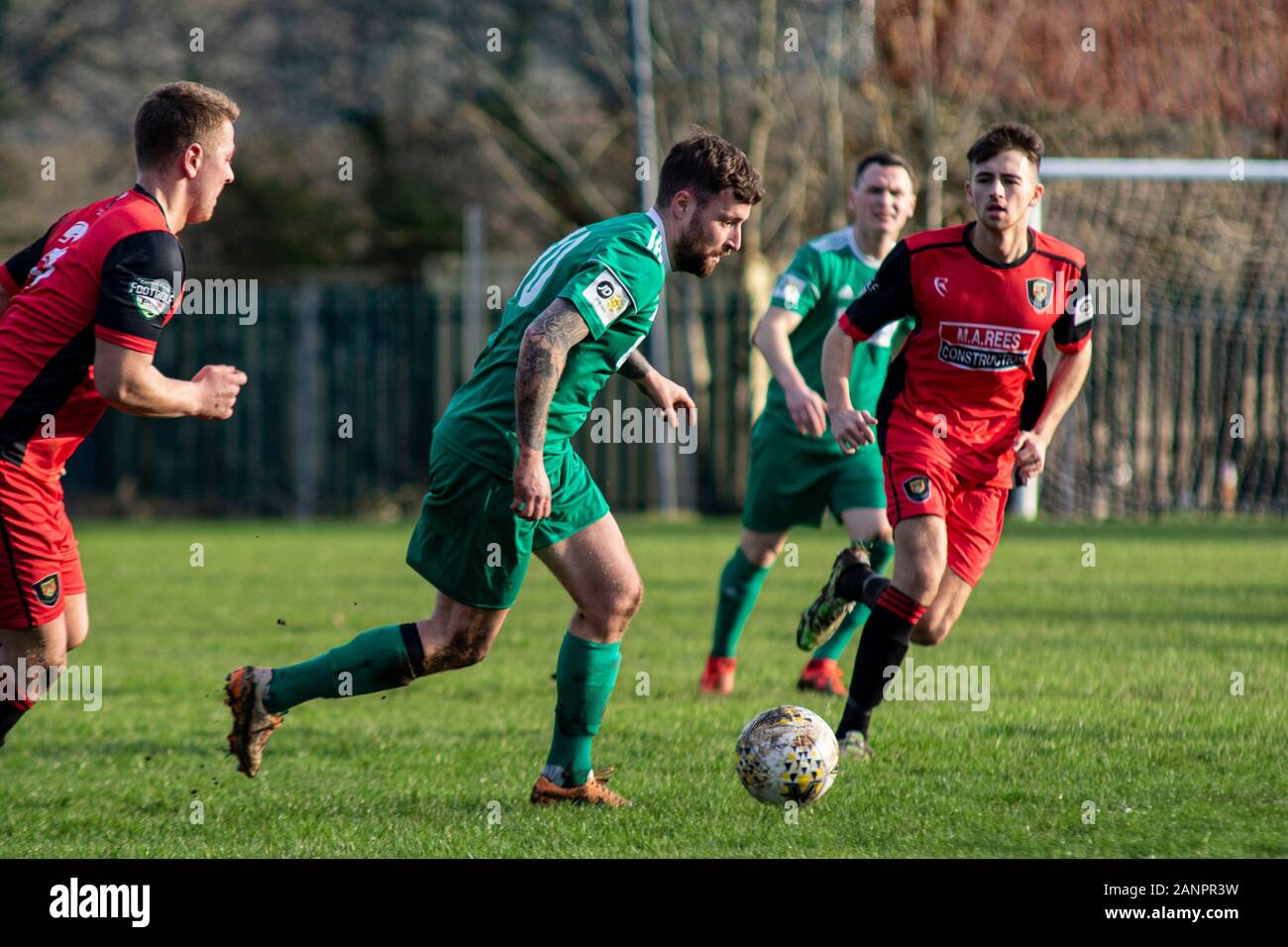 Caerau Ely v Ammanford Ville à Cwrt-Yr-Ala dans le sud sur le JD Cymru 18 janvier 2020. Lewis Mitchell/YCPD. Banque D'Images