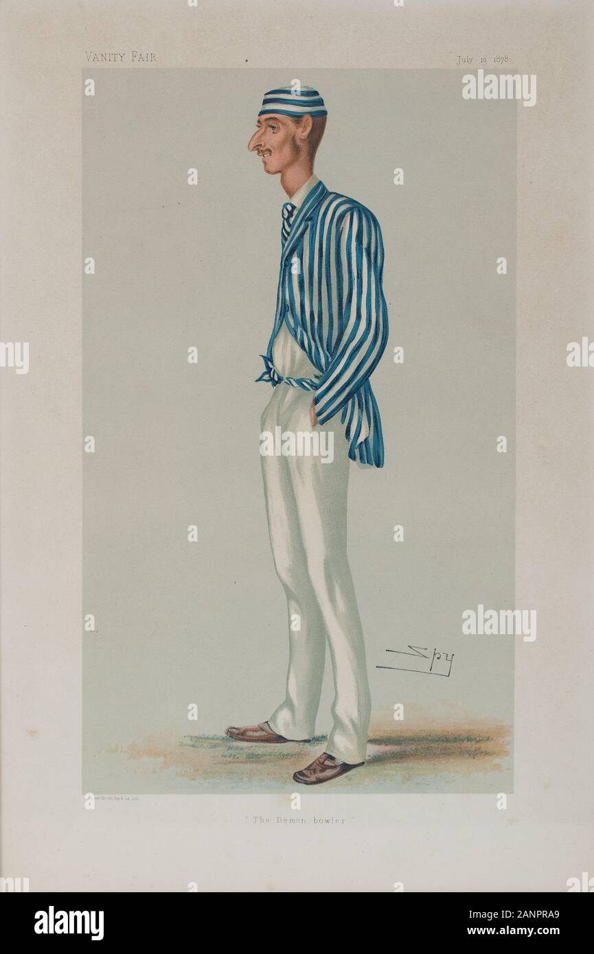 Vanity Fair 1878 Le démon bowler Frederick Robert Spofforth Banque D'Images