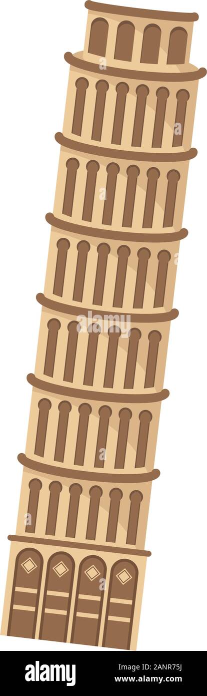 Tour de Pise isolés icon Illustration de Vecteur