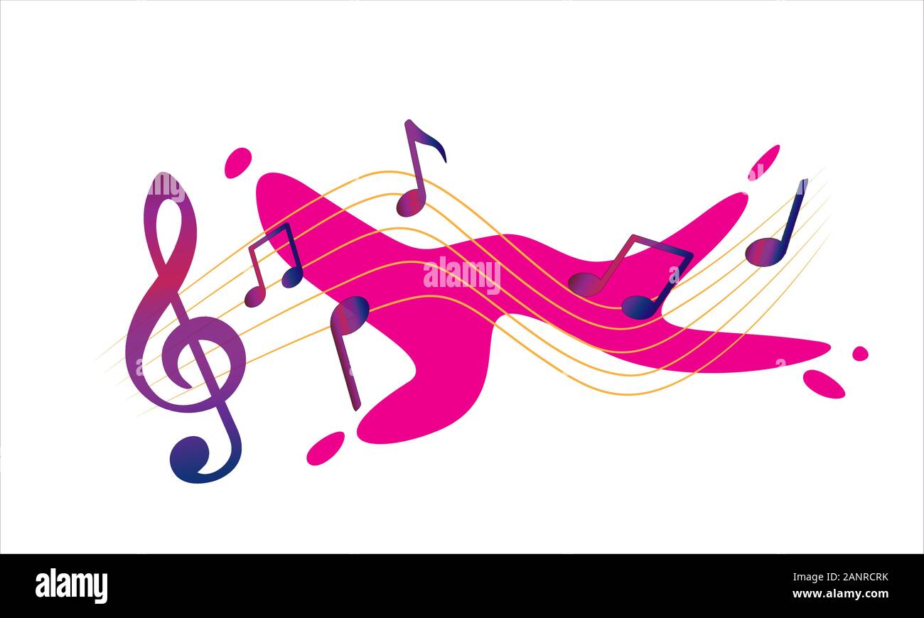 Note de musique d'illustration vectorielle conception graphique logo Illustration de Vecteur