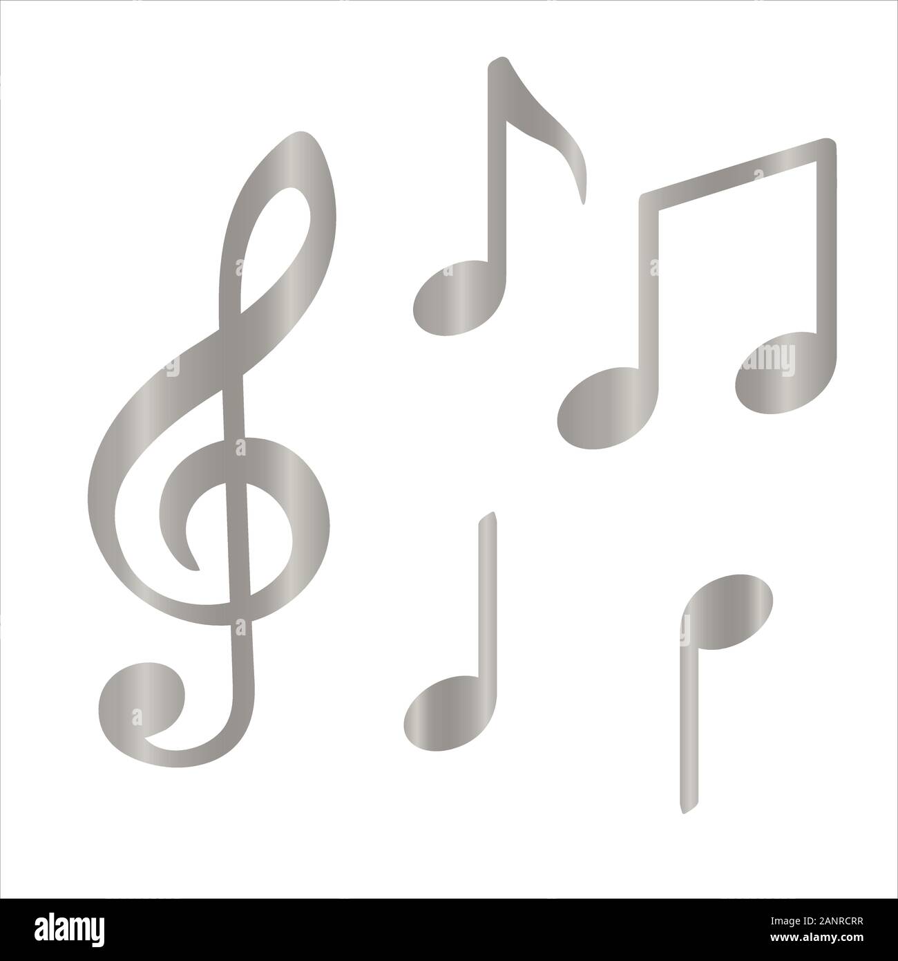 Musique Musique plaque brillante icône de note. Vector Illustration sur fond blanc Illustration de Vecteur