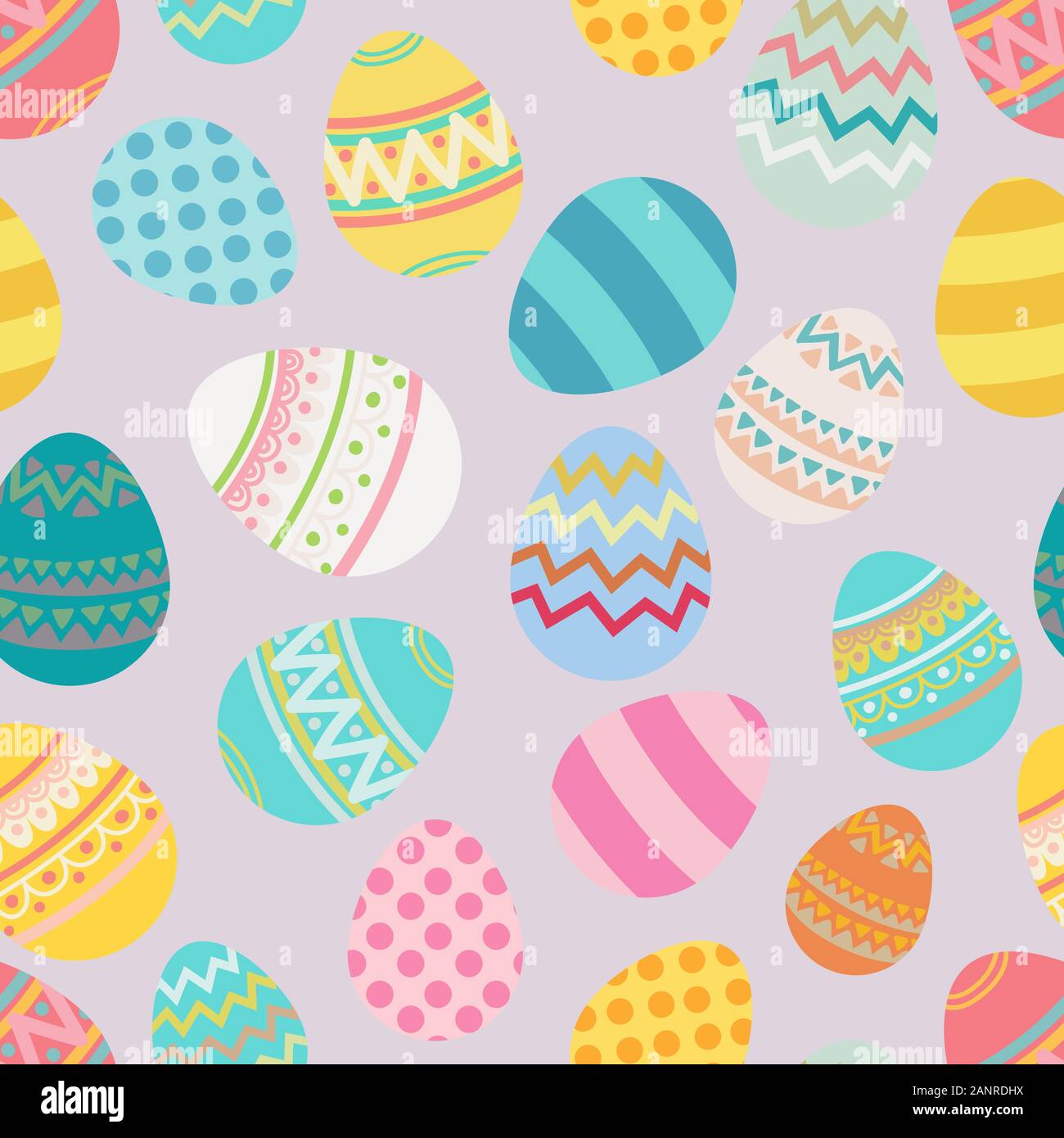 Pâques oeufs colorés mignon vecteur seamless pattern Illustration de Vecteur