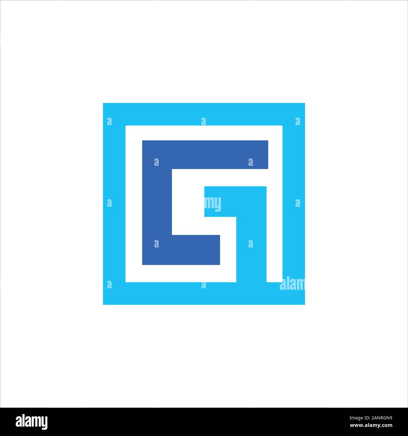 Lettre initiale gc ou cg vecteur conception logo Illustration de Vecteur