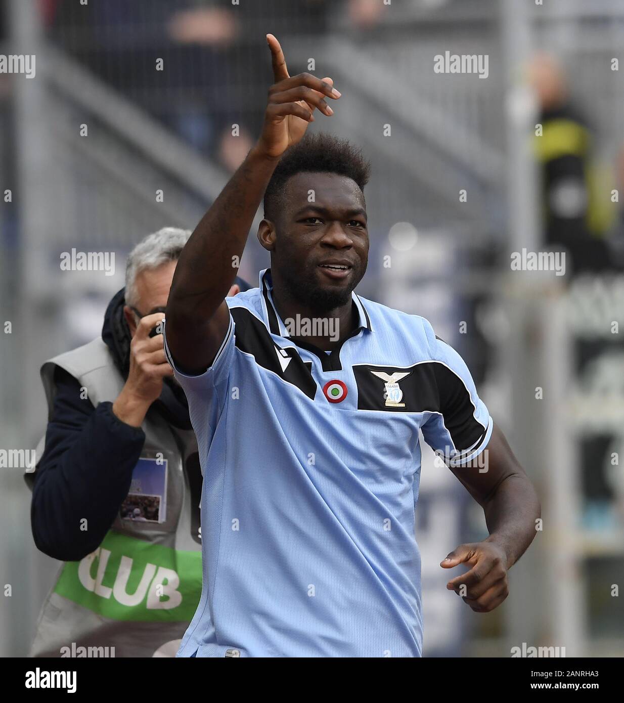 (200119) --, 19 janvier, 2020 (Xinhua) -- la Lazio Felipe Caicedo célèbre son but pendant un match de football de Série A entre le Latium et la Sampdoria à Rome, Italie, 18 janv., 2020. (Photo par Augusto/Casasoli Xinhua) Banque D'Images