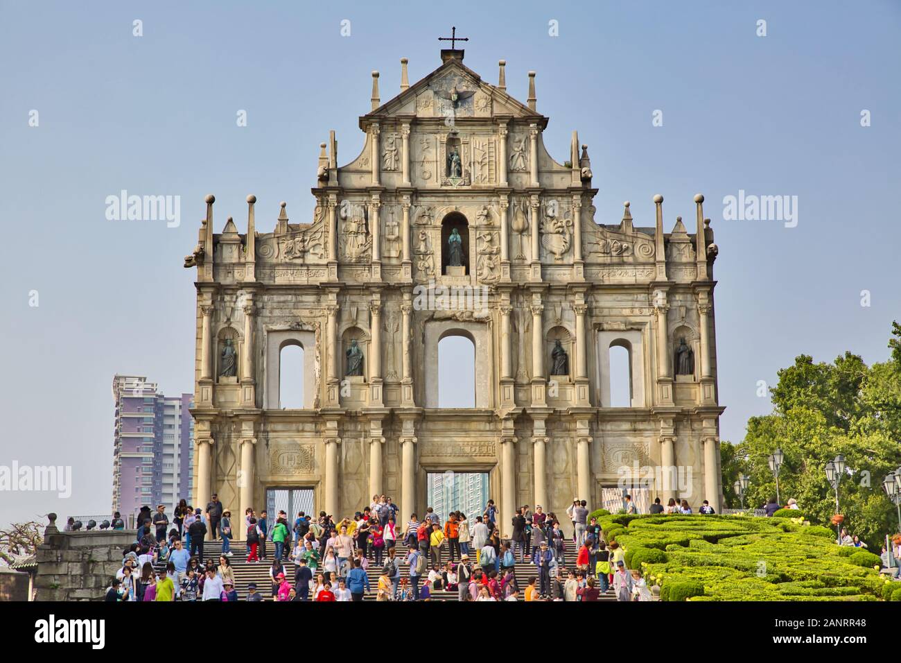 Ruines de l'église St Pauls, Macao Banque D'Images