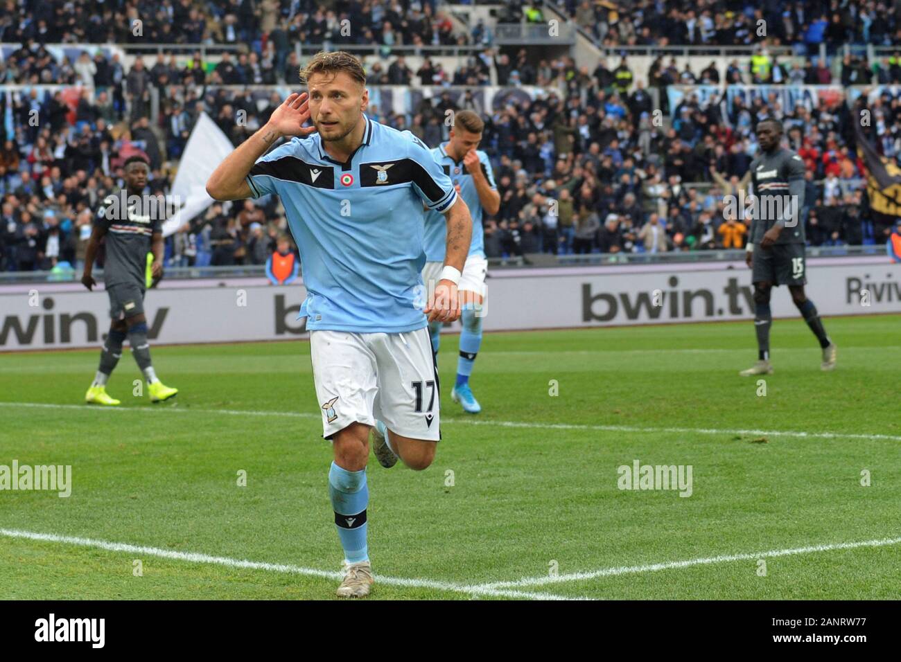 Ciro immobile (Lazio) lors de Lazio vs Sampdoria , Rome, Italie, 18 janvier 2020, le soccer le football italien Serie A Championnat Hommes Banque D'Images