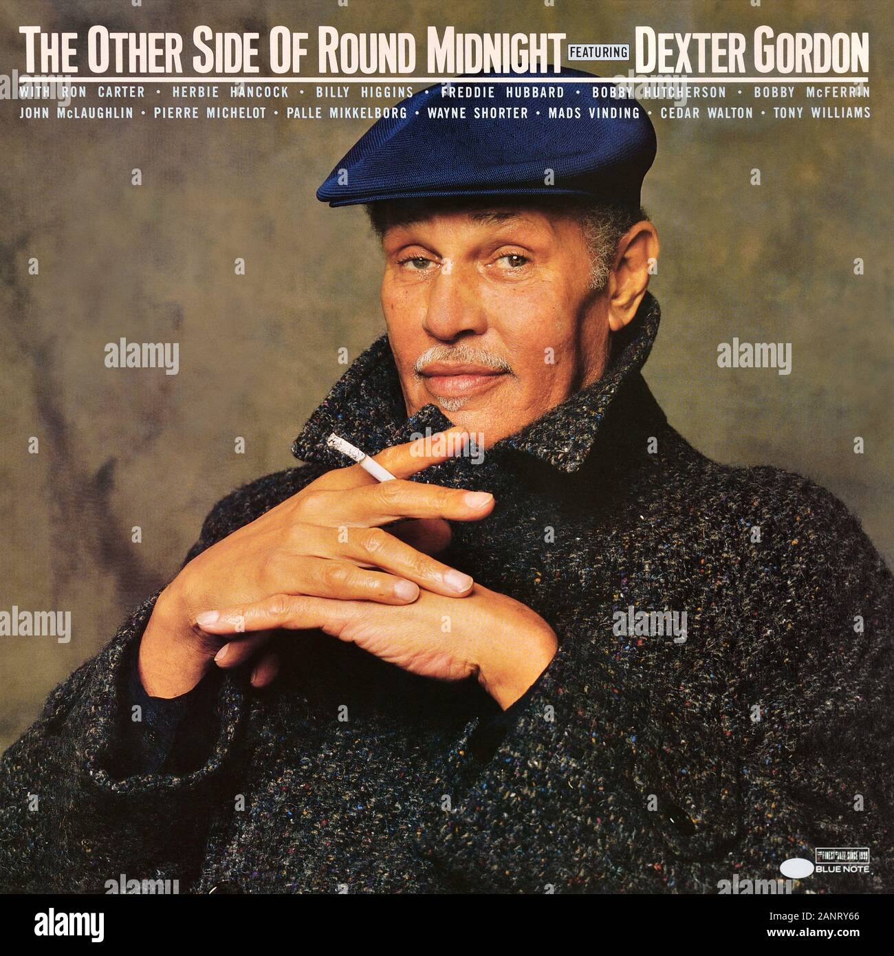 Dexter Gordon - couverture originale de l'album en vinyle - l'autre côté de Round Midnight - 1986 Banque D'Images