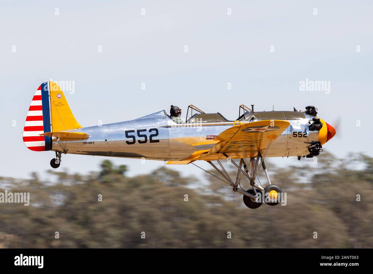 Vintage 1941 Ryan ST3-KR (PT-22) d'avions d'entraînement militaire VH-RPT. Banque D'Images