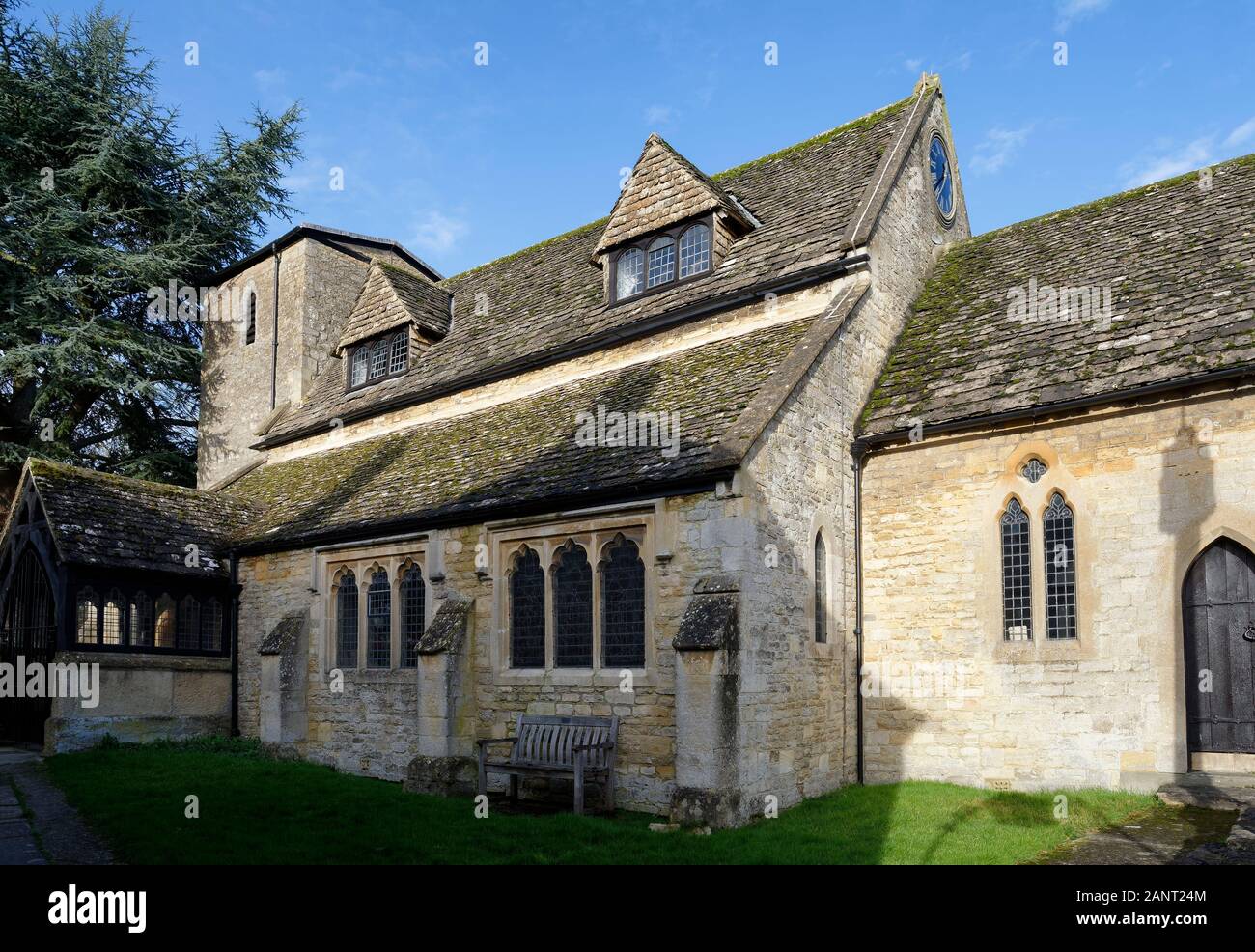 L'église St Mary, Cricklade, Wiltshire, Royaume-Uni église normande Banque D'Images