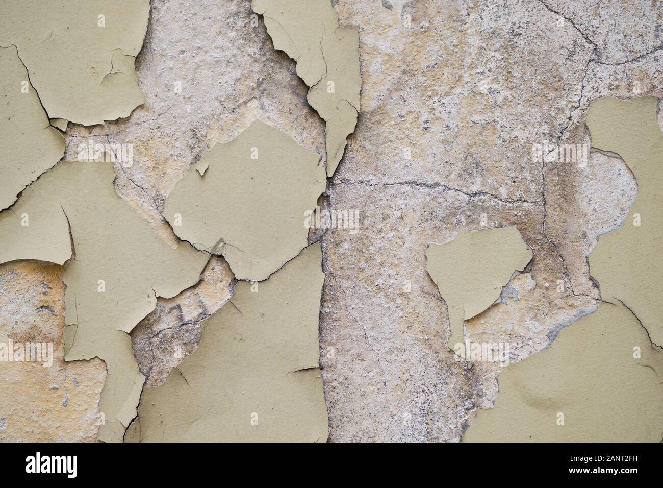 La texture du plâtre. Peinture craquelée. Close up. Banque D'Images