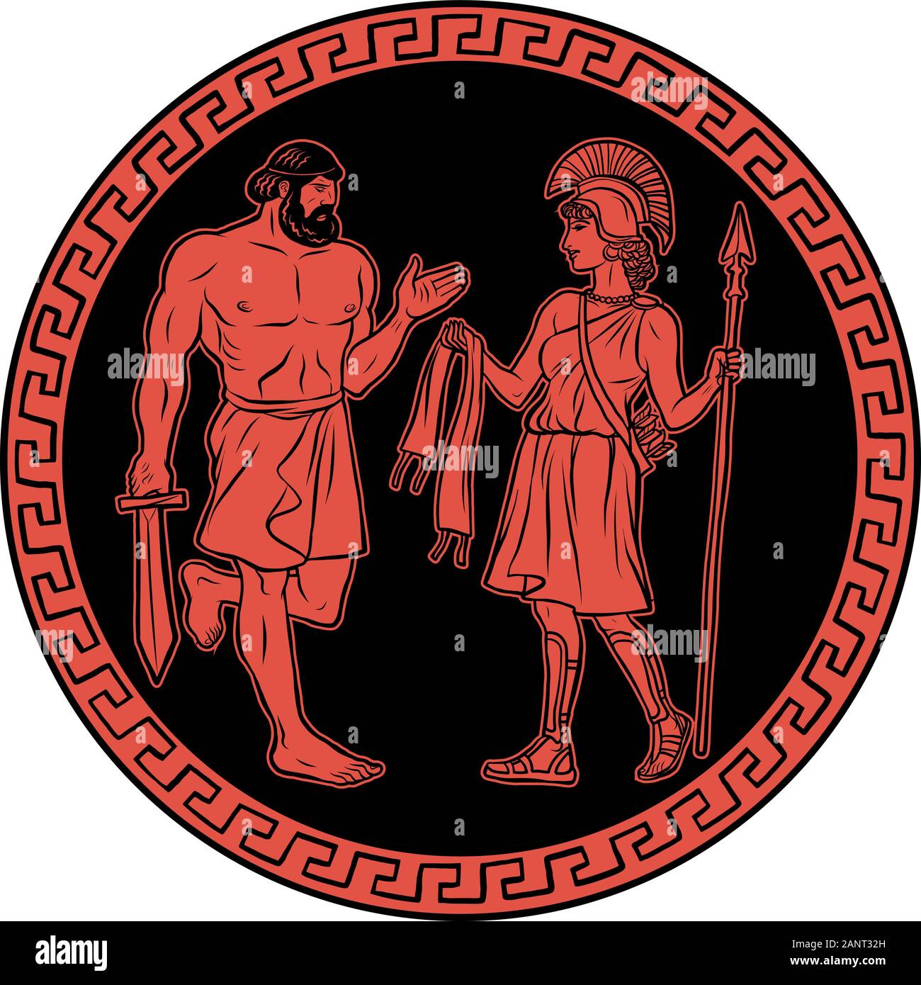 Obtenir la ceinture d'Hippolyta, Reine des amazones. 12 travaux d'Hercule  Héraclès Image Vectorielle Stock - Alamy