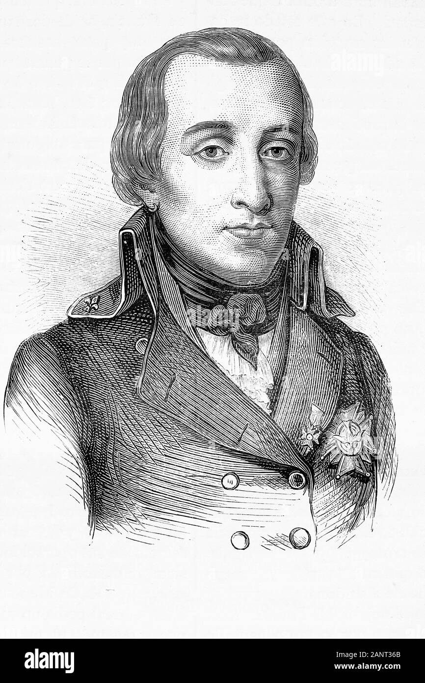 Louis Antoine de Bourbon, duc d'Enghien. 1772-1804. Illustration d'antiquités. 1890. Banque D'Images