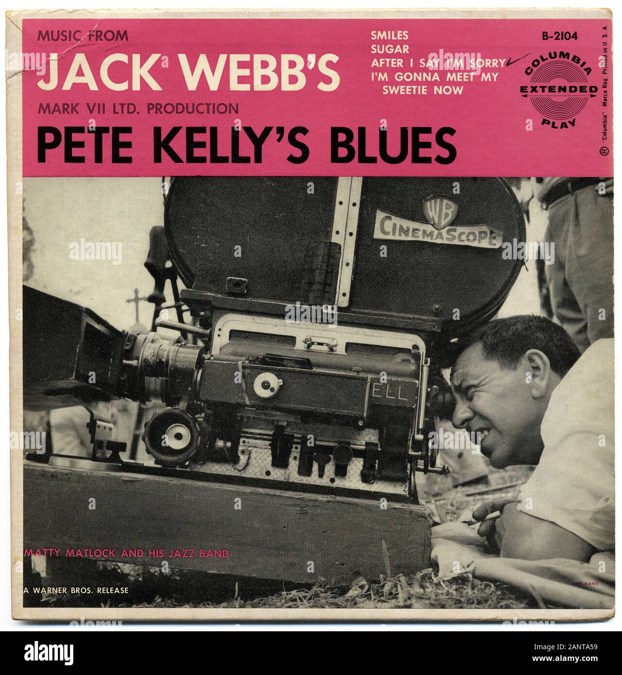 La musique de Jack Webb's Pete Kelly's Blues - album vinyle vintage classique Banque D'Images