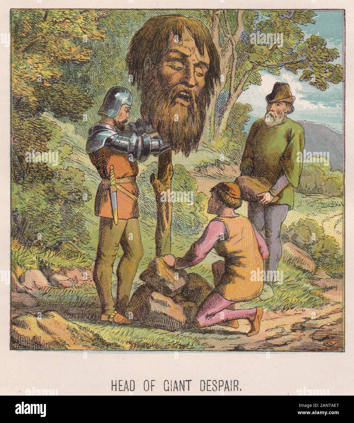 L'illustration du progrès du Pilgrim 1900 - Chef Du Désespoir géant Banque D'Images