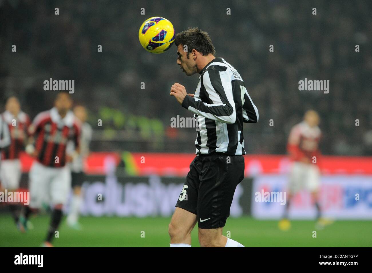 Milan, Italie , 25 novembre 2012, 'G.Meazza San Siro Stadium, ' Campionato di Calcio Série A 2012/2013, l'AC Milan - FC Juventus : Andrea Barzagli en action pendant le match Banque D'Images