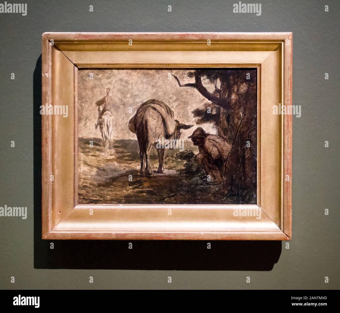 Palais Longchamp, Marseille : 150ème anniversaire.les collections permanentes restaurées - Honoré DAUMIER (1808-1879) Don Quichotte et Sancho Pança Banque D'Images