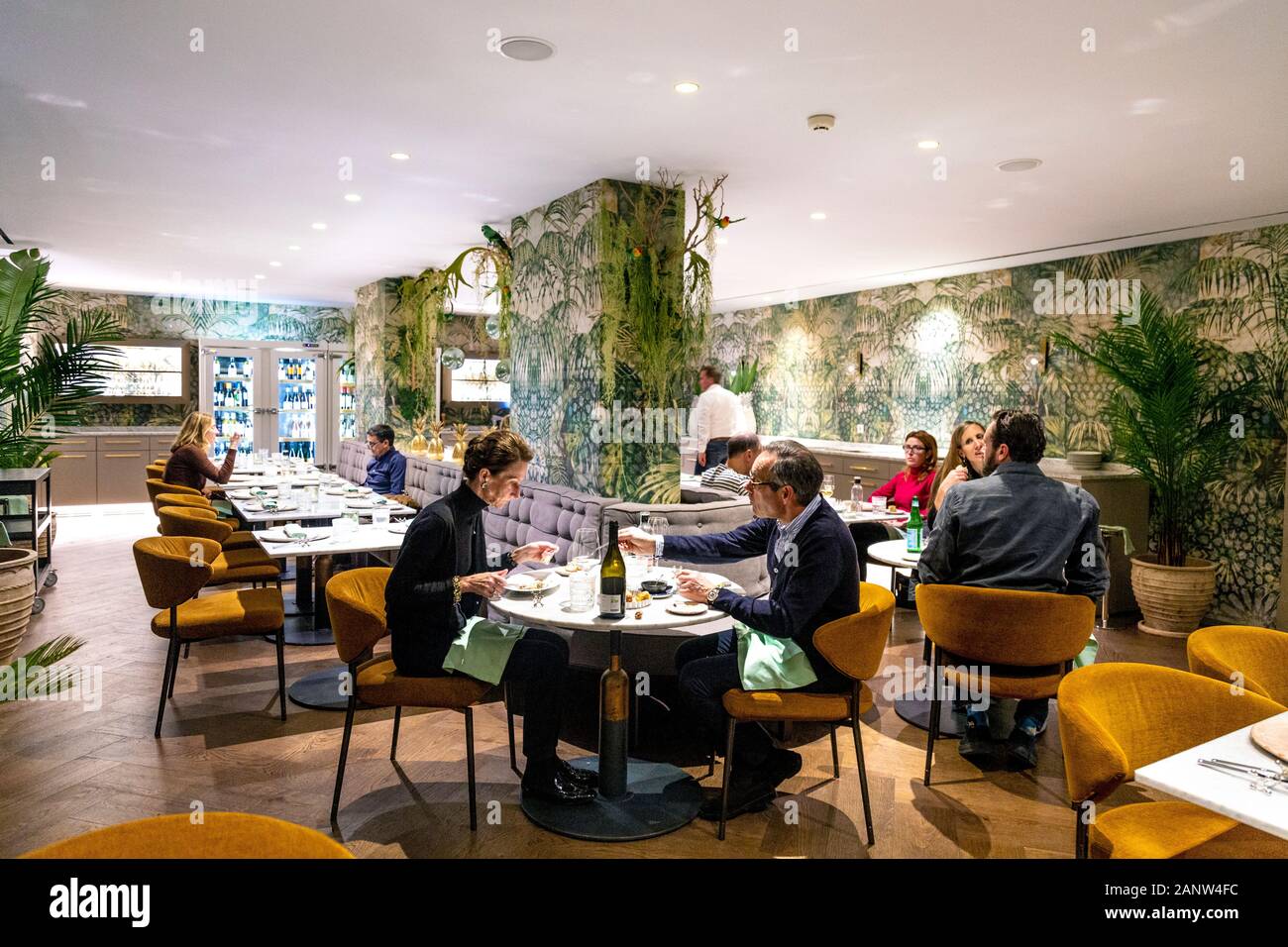 Intérieur du restaurant Jardin gastronomique Fabiola à Palma, Majorque, Espagne Banque D'Images