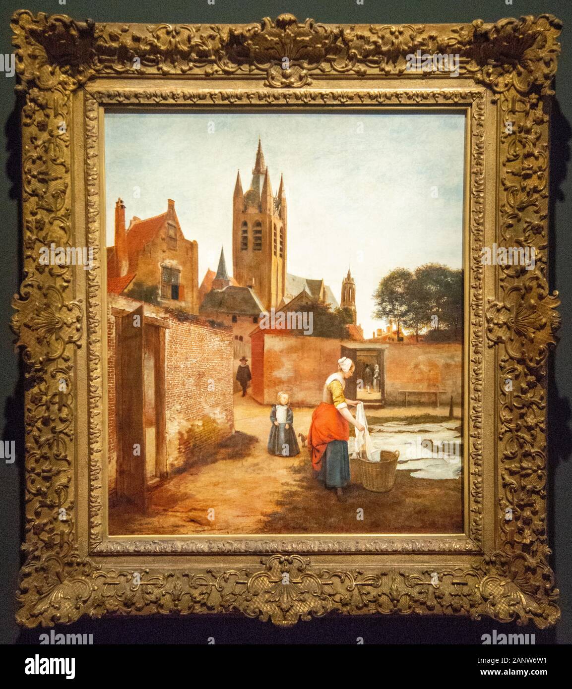 Par Pieter de Hooch, peintre hollandais du 17e siècle Banque D'Images