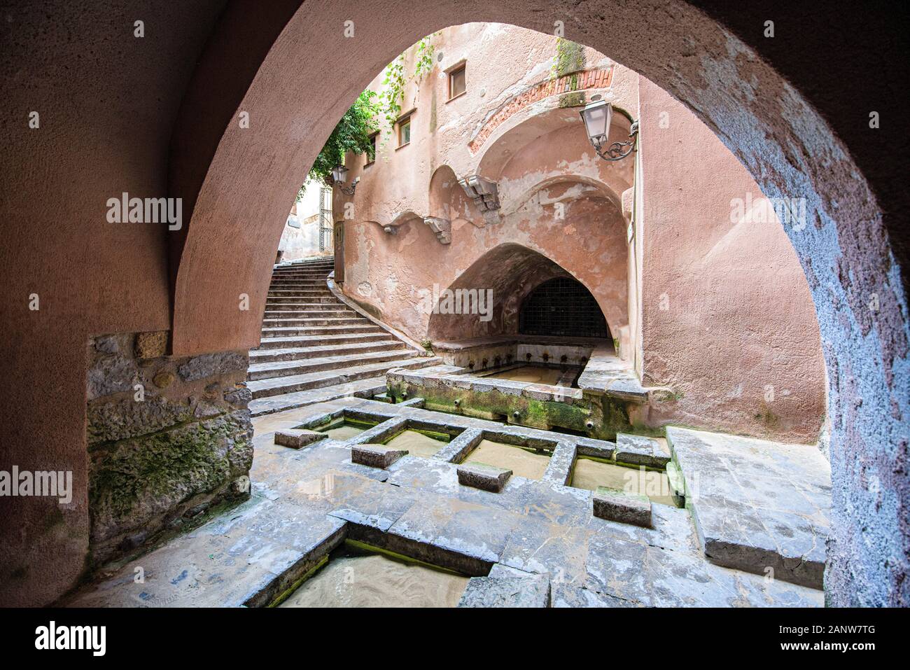 Cefalu Lavoir Banque D'Images