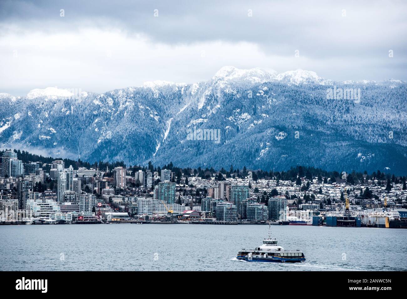 La neige à Vancouver Banque D'Images
