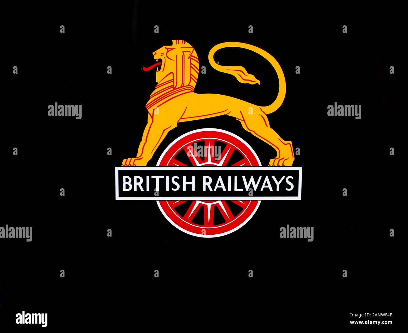 Les chemins de fer britanniques Cycling Lion logo, utilisé de 1948 à 1956 Banque D'Images