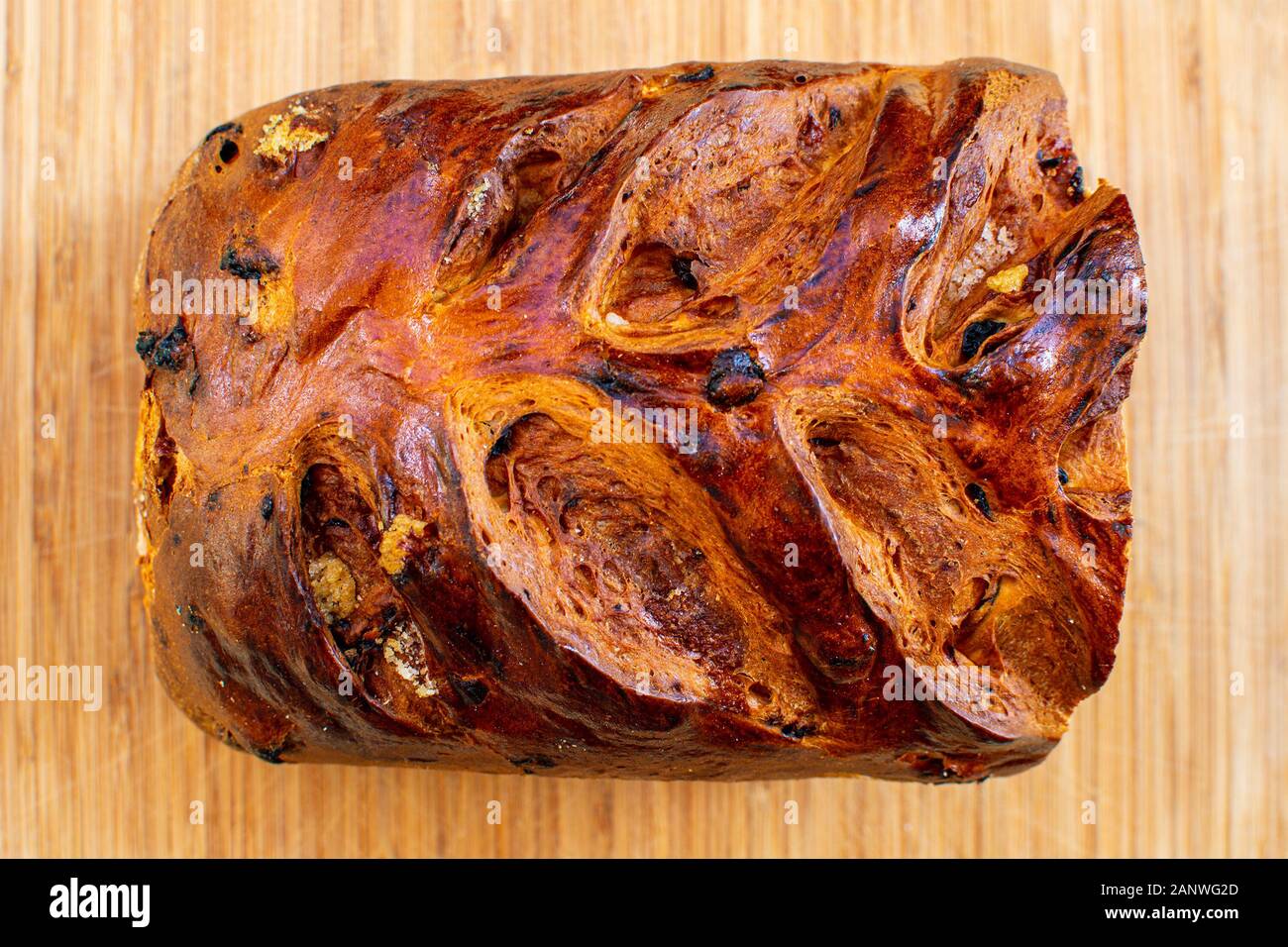 Cramique (Kramiek) pain belge sucré, forme maigre de brioche, pain enrichi d'un peu de beurre, de sucre et d'œufs Banque D'Images