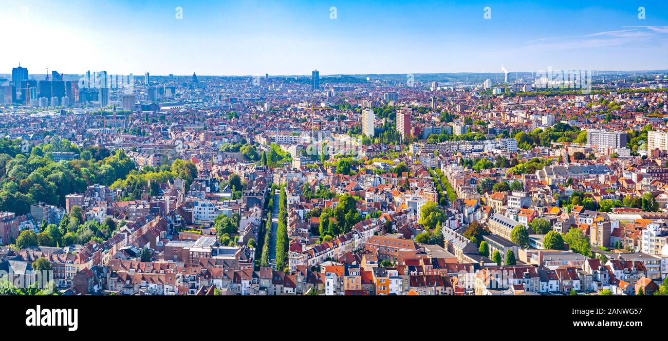 Burssels cityscape, capitale de la Belgique le jour ensoleillé de l'été Banque D'Images