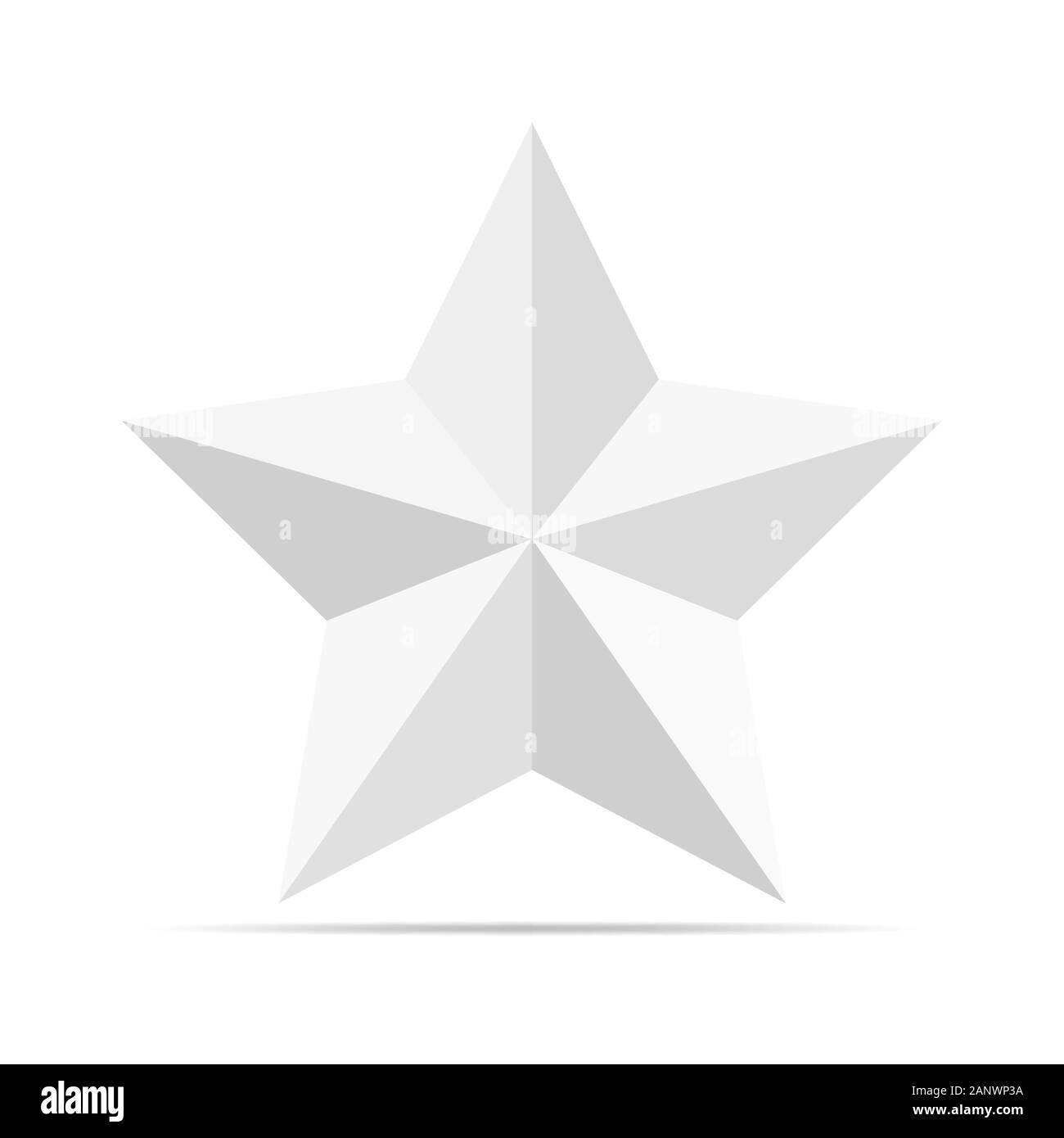 Icône en forme d'étoile modèle plat. Étoiles sur fond blanc avec l'ombre. Vector illustration. Illustration de Vecteur