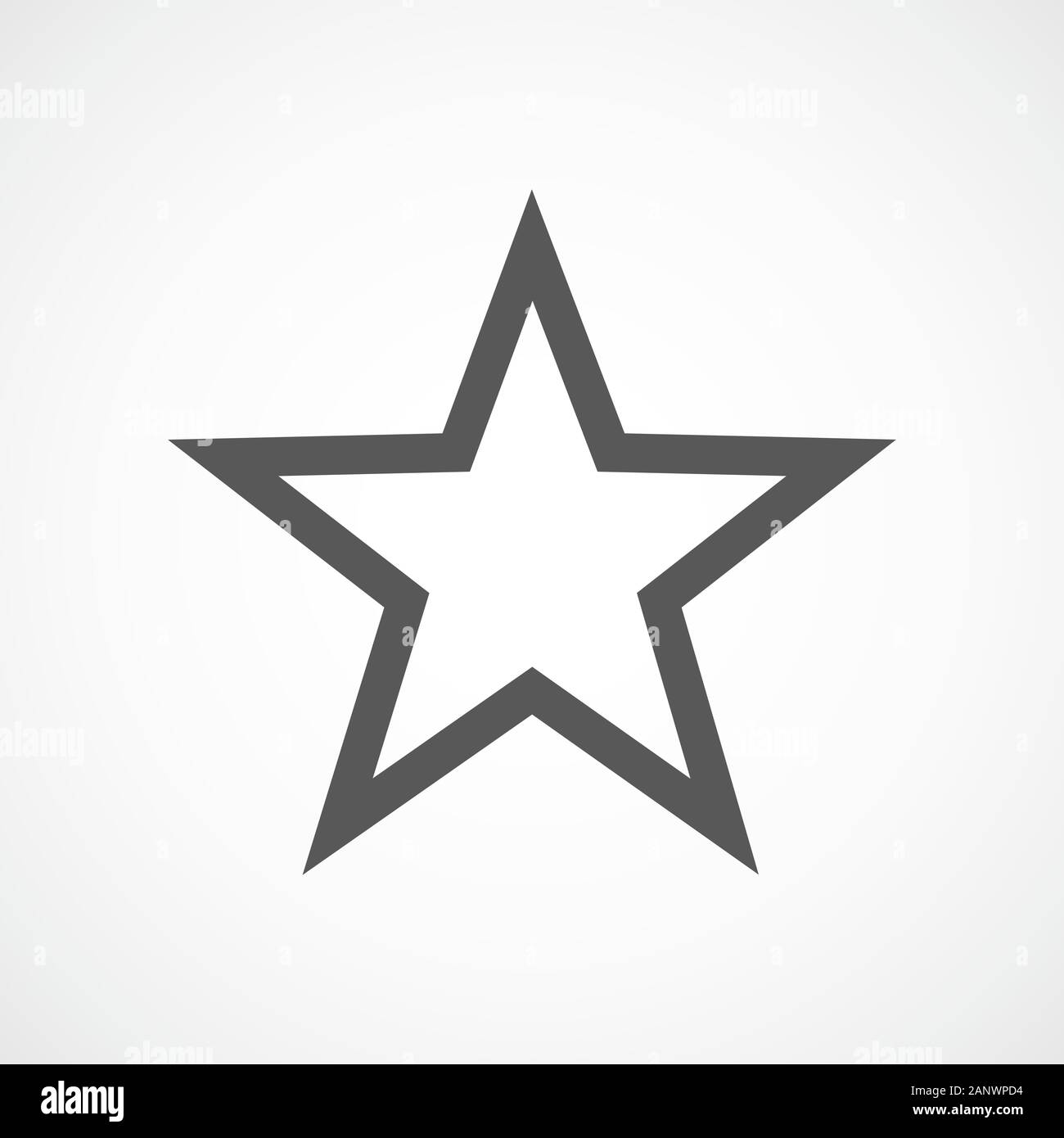 Icône en forme d'étoile modèle plat. Icône Étoile gris sur fond blanc. Vector illustration. Illustration de Vecteur