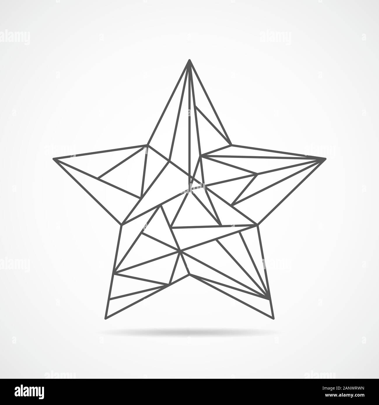 Résumé d'étoile située dans télévision design. L'icône star gris sur fond clair. Vector illustration. Illustration de Vecteur