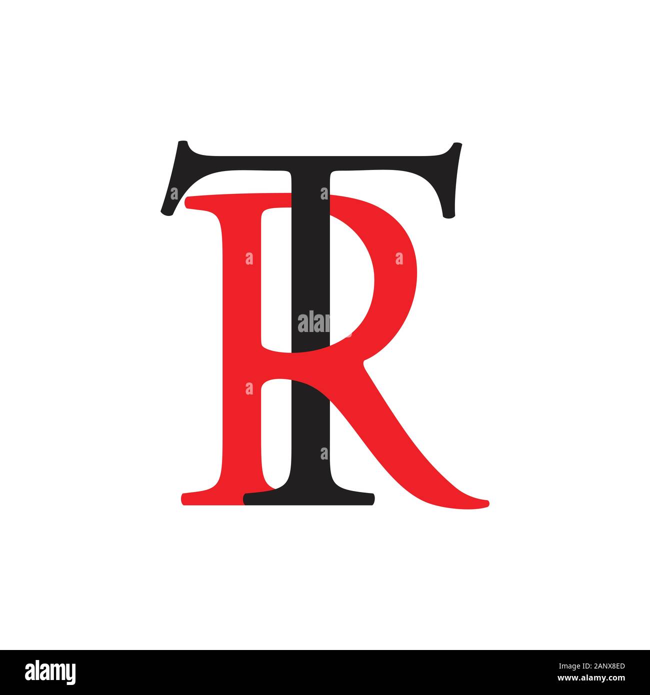 Lettres tr simple vecteur logo lié Illustration de Vecteur