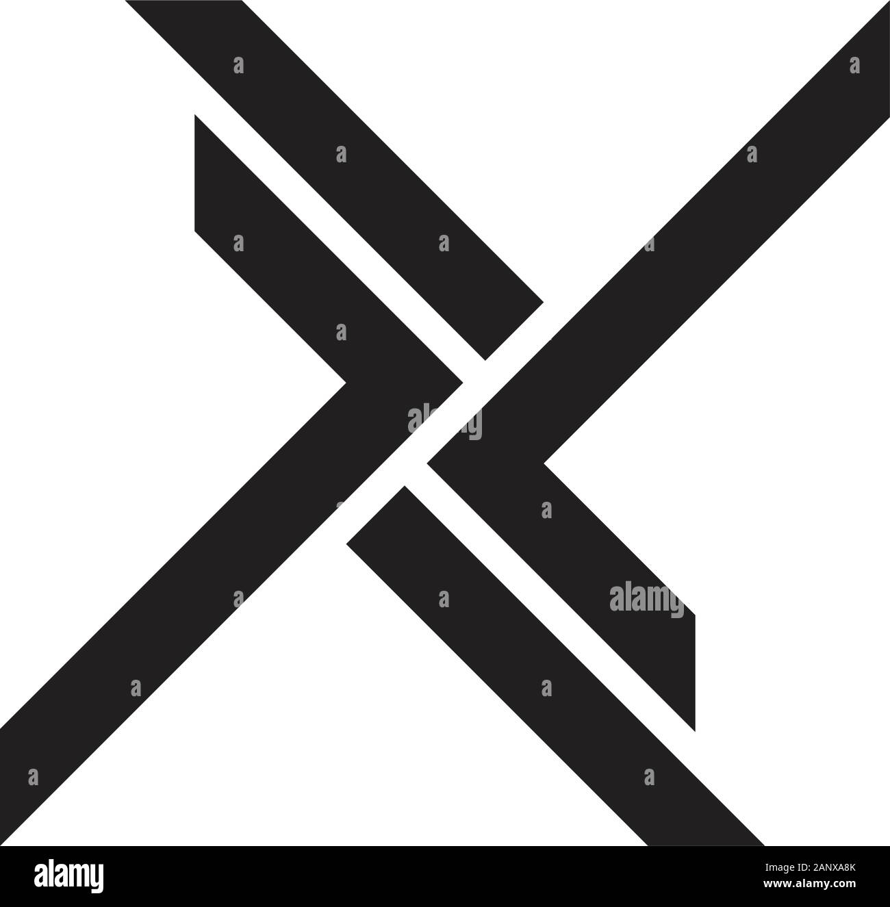 Lettre xl logo géométrique simple vector Illustration de Vecteur
