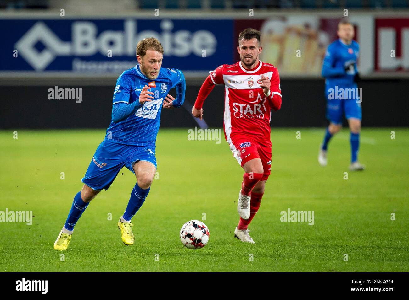 Gand Belgique 19 Jan Kaa Gent Player Bezus Romain Pendant Le Match De Football Entre Le Kaa Gent Et Royal Mouscron Excel Samedi 18 Janvier A L Arena Stade Artevelde A Gand Belgique 19 Jan Kaa Gent Player Bezus Romain Pendant Le Match De Football Entre Le Kaa Gent Et Royal Mouscron Excel Samedi 18 Janvier A L Arena Stade Artevelde A
