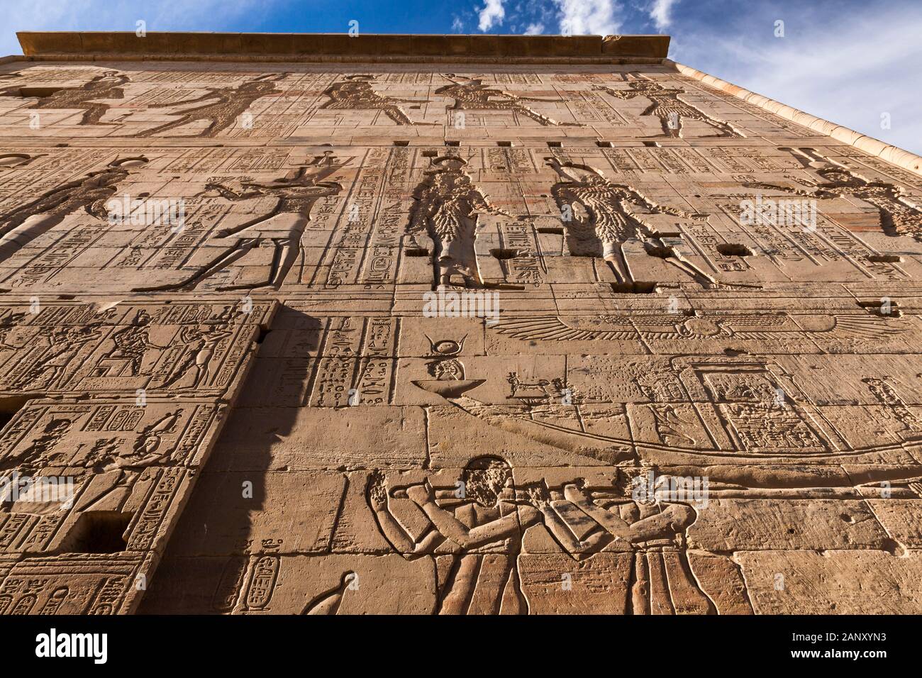 Tour Porte Du Temple D'Isis Philae, Aussi Temple De La Philae, Île D'Agilkia Dans Le Lac Nasser, Assouan, Egypte, Afrique Du Nord, Afrique Banque D'Images