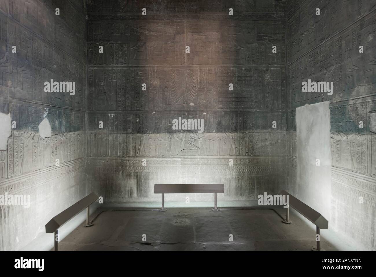 A l'intérieur et au secours du temple d'Isis Philae, aussi le temple de Philae, l'île d'Agilkia dans le lac Nasser, Assouan, Egypte, Afrique du Nord, Afrique Banque D'Images