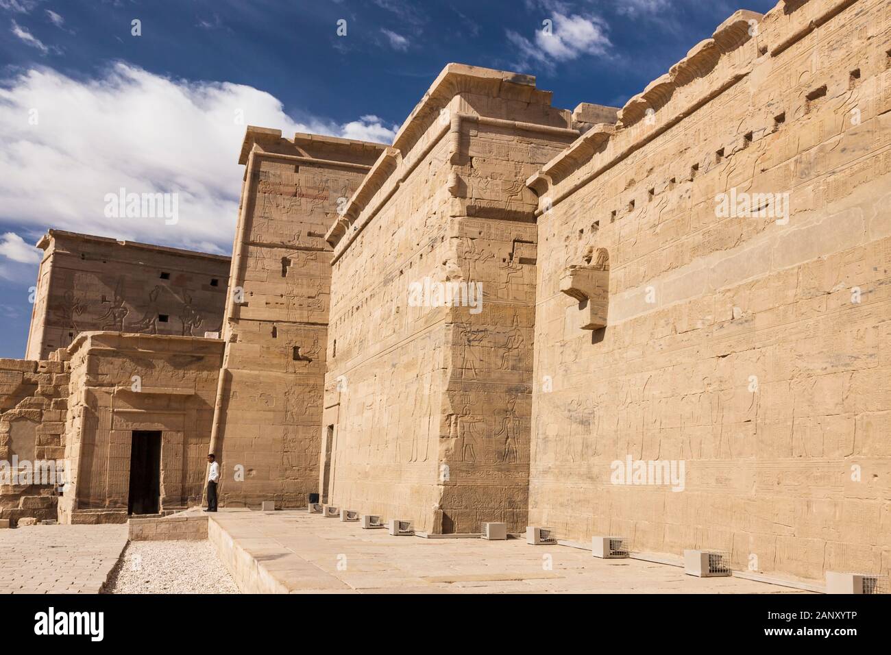 Temple D'Isis Philae, Aussi Temple De La Philae, Ile D'Agilkia Dans Le Lac Nasser, Assouan, Egypte, Afrique Du Nord, Afrique Banque D'Images