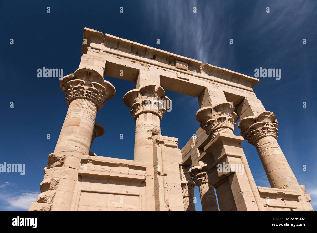 Kiosque De Trajan, Dans Le Temple D'Isis Philae, Également Le Temple De Philae, L'Île D'Agilkia Dans Le Lac Nasser, Assouan, Egypte, Afrique Du Nord, Afrique Banque D'Images