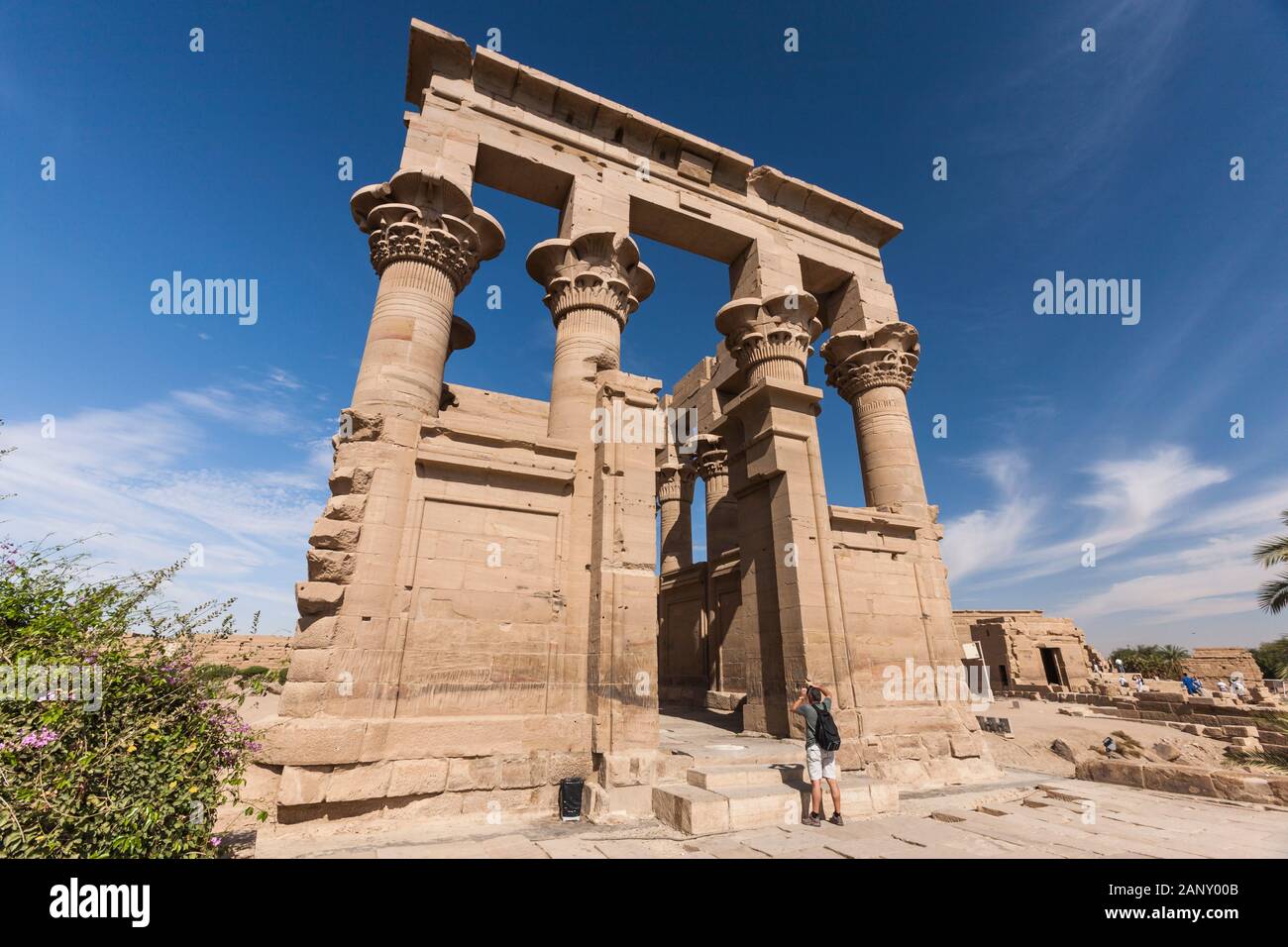 Kiosque De Trajan, Dans Le Temple D'Isis Philae, Également Le Temple De Philae, L'Île D'Agilkia Dans Le Lac Nasser, Assouan, Egypte, Afrique Du Nord, Afrique Banque D'Images