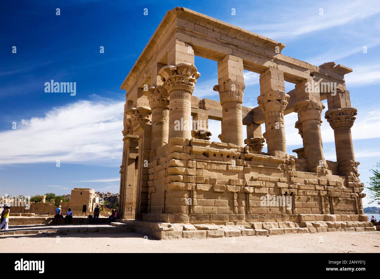 Kiosque De Trajan, Dans Le Temple D'Isis Philae, Également Le Temple De Philae, L'Île D'Agilkia Dans Le Lac Nasser, Assouan, Egypte, Afrique Du Nord, Afrique Banque D'Images