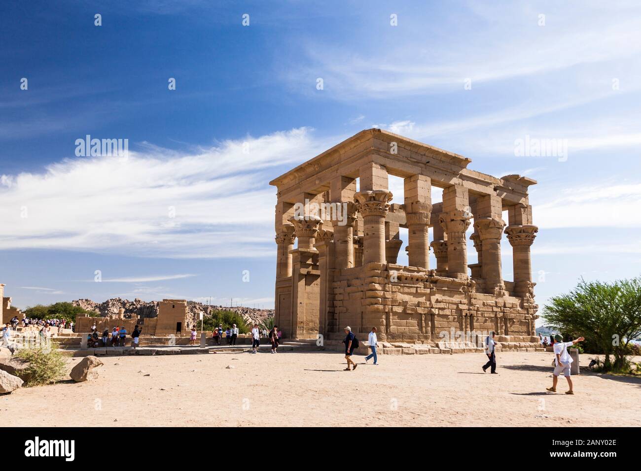 Kiosque De Trajan, Dans Le Temple D'Isis Philae, Également Le Temple De Philae, L'Île D'Agilkia Dans Le Lac Nasser, Assouan, Egypte, Afrique Du Nord, Afrique Banque D'Images