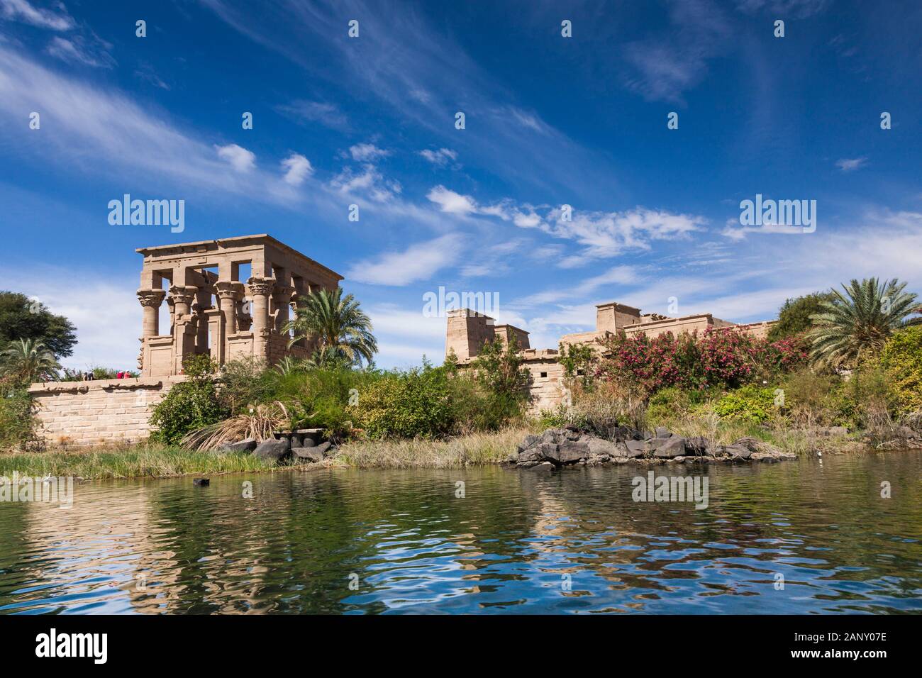 Kiosque De Trajan, Dans Le Temple D'Isis Philae, Également Le Temple De Philae, L'Île D'Agilkia Dans Le Lac Nasser, Assouan, Egypte, Afrique Du Nord, Afrique Banque D'Images