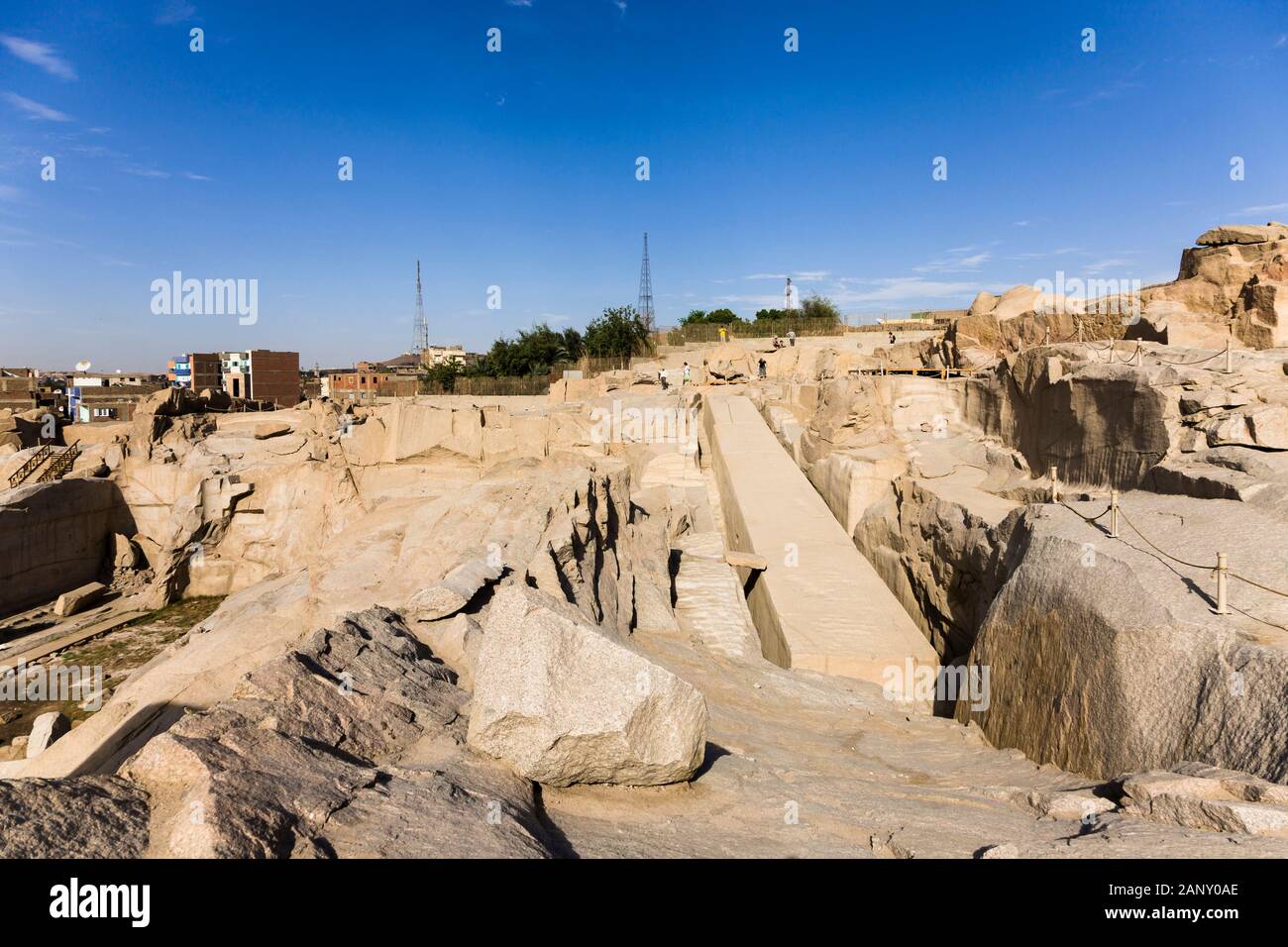 Obélisque inachevé, dans une carrière de pierre, Assouan, Egypte, Afrique du Nord, Afrique Banque D'Images