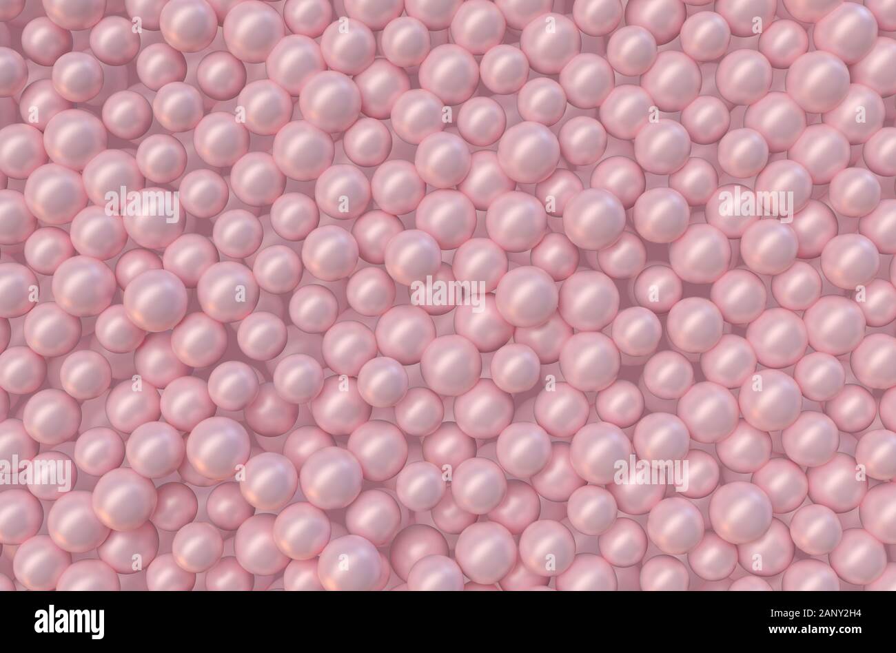 Un tableau de perles rose étalée pour former un fond opulant - 3D render Banque D'Images