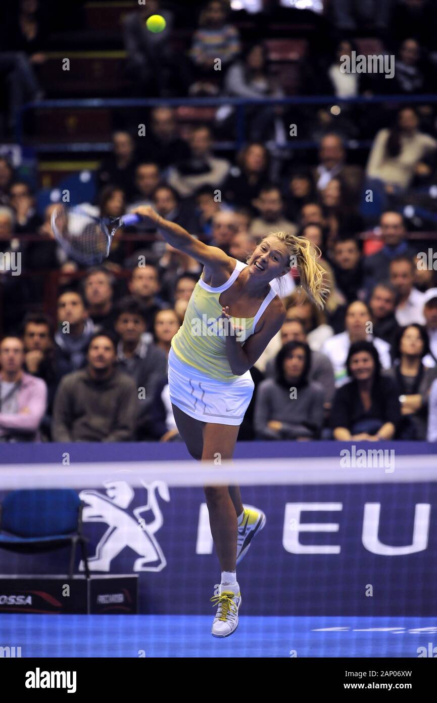 Milano Italie 01/12/2012 : 'La Grande Sfida' au Mediolanum Forum , Maria Sharapova pendant le match Banque D'Images