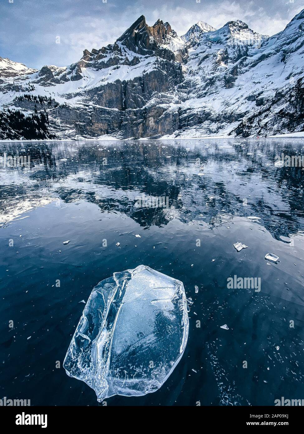 L'hiver à Berner Oberland Banque D'Images